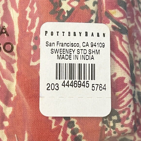 Pottery Barn Sweeney Paisley quilted standard sham multi New pillow red - Picture 7 of 9